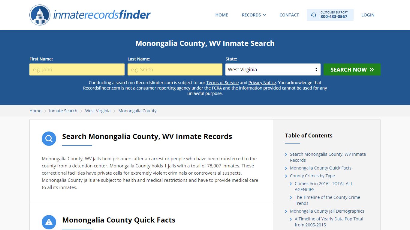 Monongalia County, WV Inmate Lookup & Jail Records Online